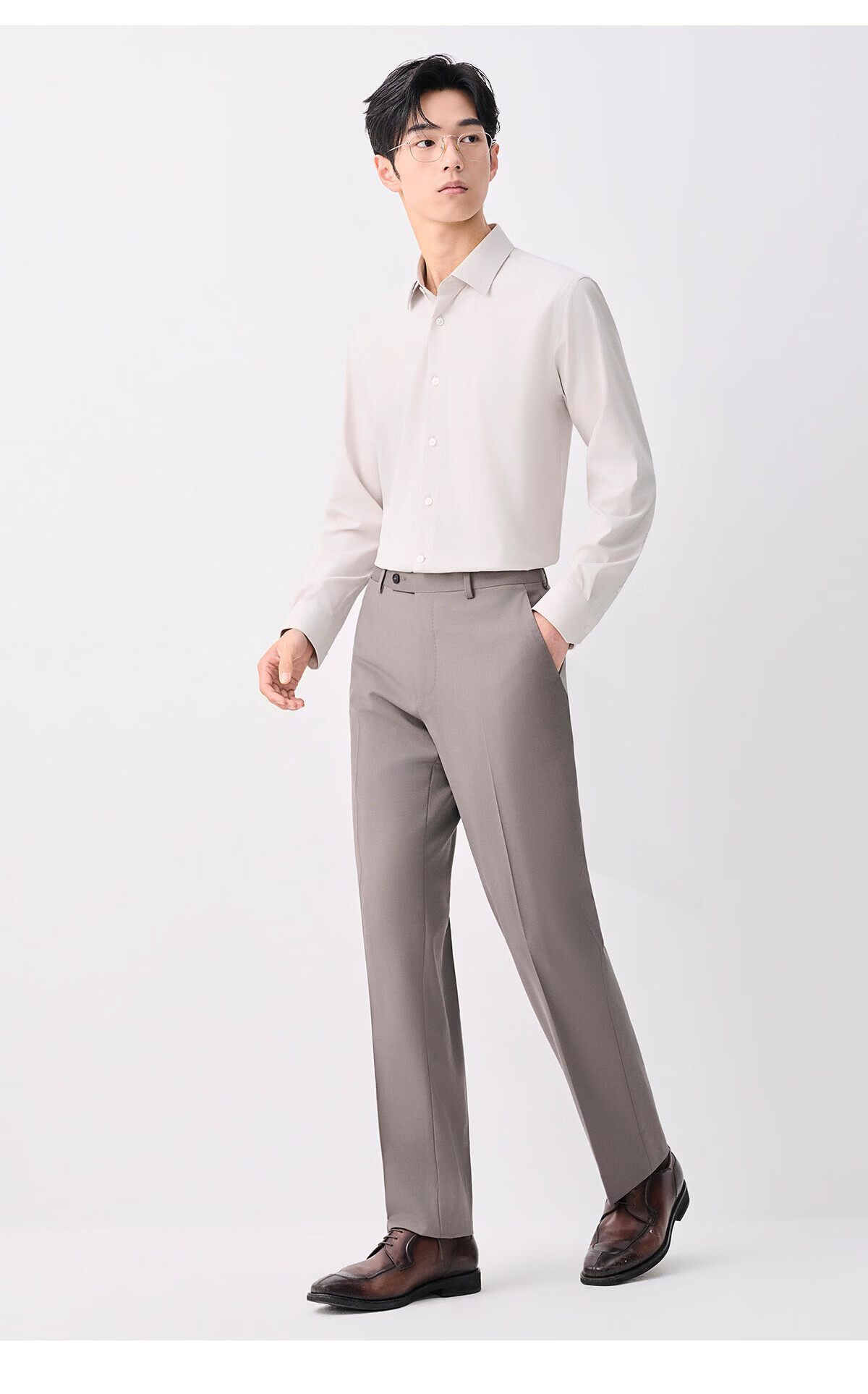 Baoxiniao Men's Cooling Long Sleeve Shirt Business Formal Wear KEBCA1103HU111 12